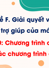 Chủ đề F - Bài 10 Chương trình con và thư viện các chương trình con có sẵn